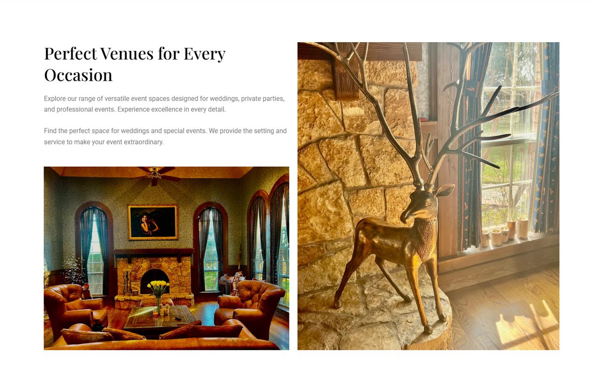 Fox Croft Manor website screenshot